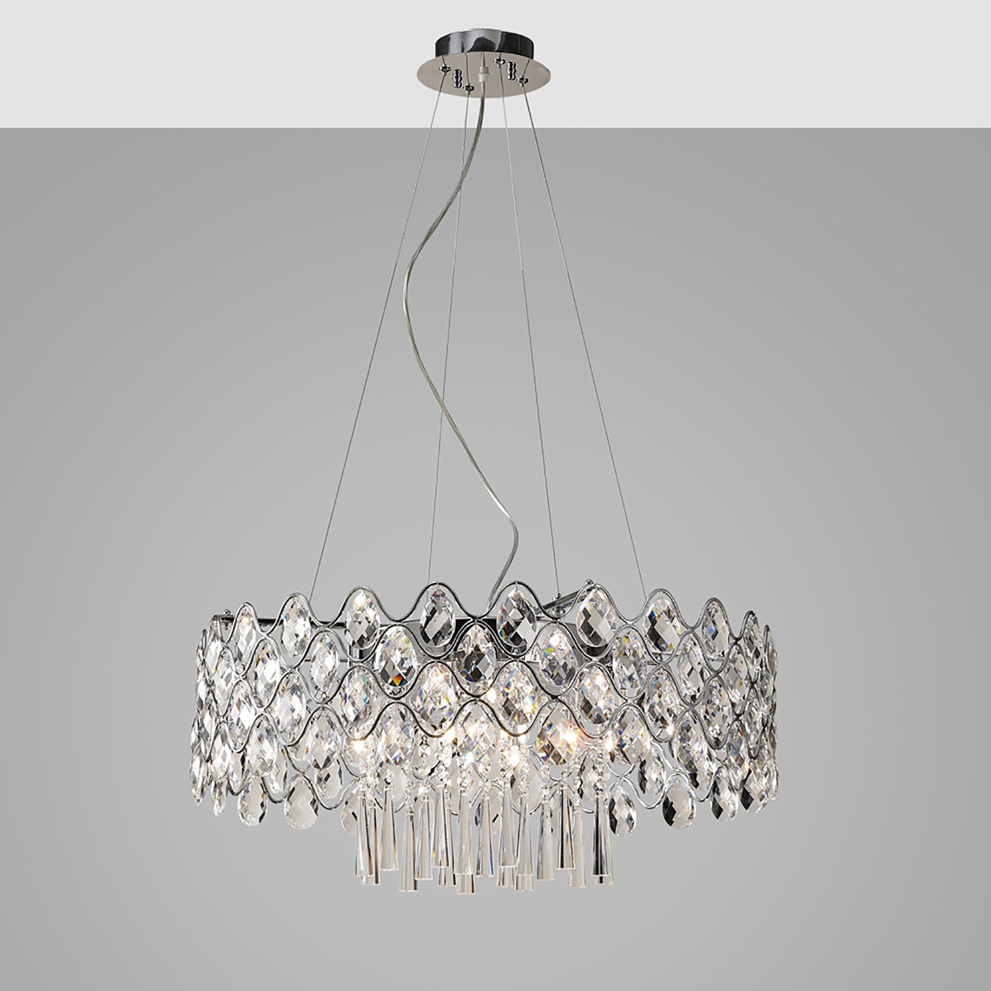 IL31062  Kenzie Crystal Pendant 16 Light